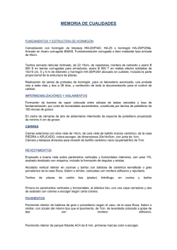 Memoria de calidades - Cases a Mida Construccions