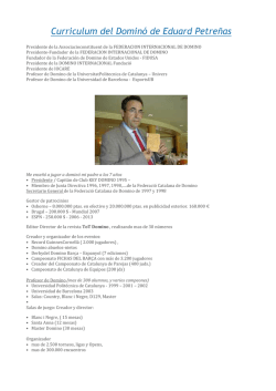 Curriculum del Domin&oacute; de Eduard Petre&ntilde;as