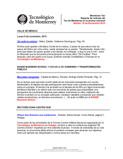 1 Monitoreo Tec Reporte de noticias del Tec de Monterrey en la