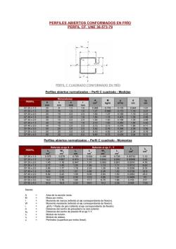 perfiles abiertos conformados en fr&iacute;o perfil cf. une