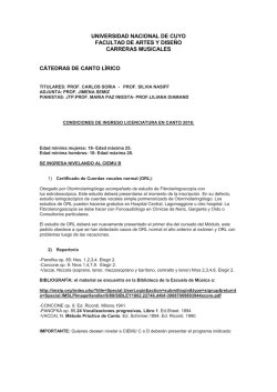 universidad nacional de cuyo facultad de artes y dise&ntilde;o carreras