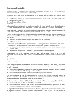 Ejercicios de Gravitaci&oacute;n