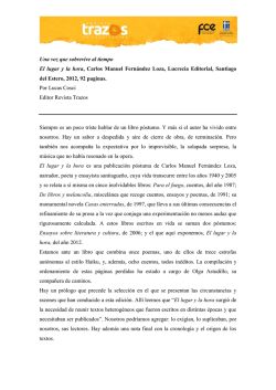 El lugar y la hora, Carlos Manuel Fern&aacute;ndez Loza