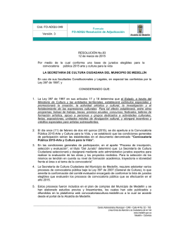 Informe de evaluaci&oacute;n - Convocatorias Cultura
