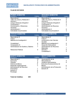 Plan de Estudios - Universidad Insurgentes