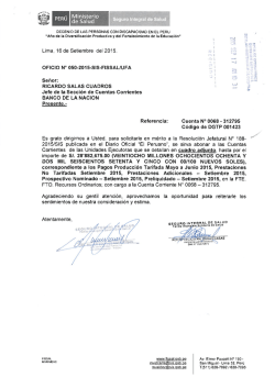 OFICIO N&deg; 050-2015-SIS-FISSAL/UFA Se&ntilde;or: RICARDO SALAS