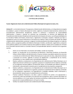 FACULTADES Y OBLIGACIONES DEL CONTRALOR GENERAL