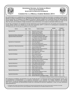candidatos a la medalla gabino barreda 2014