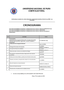 elecci&oacute;n de miembros docentes a consejos de facultad de