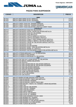 PIEZAS PARA SUSPENSION