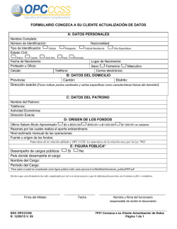 FORMULARIO CONOZCA A SU CLIENTE