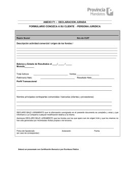 anexo f1 &ndash; declaracion jurada formulario conozca a su cliente