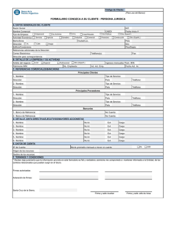 FORMULARIO CONOZCA A SU CLIENTE
