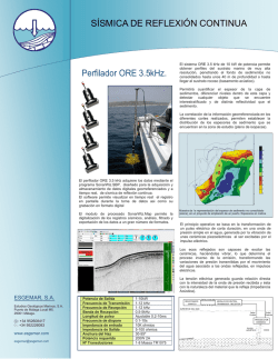 S&Iacute;SMICA DE REFLEXI&Oacute;N CONTINUA Perfilador ORE 3.5kHz.