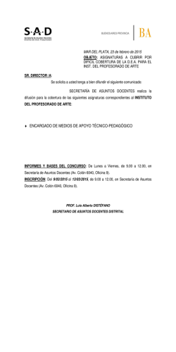 ENCARGADO DE MEDIOS DE APOYO T&Eacute;CNICO