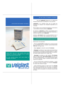 por qu&eacute; utilizar el limpiador val-clean&reg;? por qu&eacute; valplast