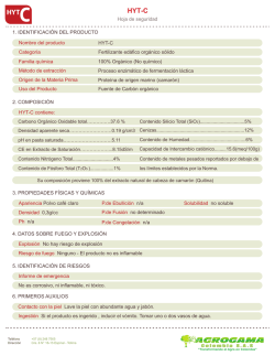 Hoja de Seguridad HYT-C TerraVita