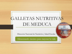 GALLETAS NUTRITIVAS - MEDUCA para toda la vida