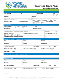 solicitud de seguro p&oacute;liza hogar universitas