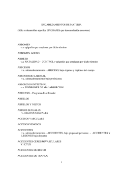 Tesauro de Materias empleadas en ENFISPO