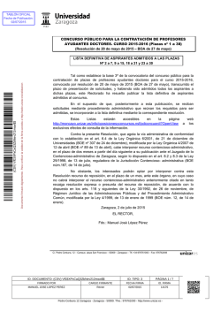 Lista definitiva de aspirantes admitidos.