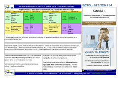 Canales TDT Salamanca