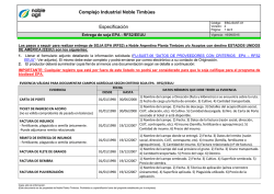 Complejo Industrial Noble Timb&uacute;es Especificaci&oacute;n