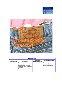 Pronunciaci&oacute;n (marcas) A1 Guia did&aacute;ctica