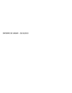 INFORME DE UNSAM - 29/10/2015 - Noticias UNSAM