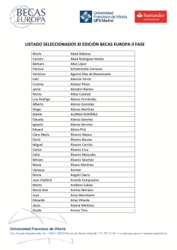 LISTADO SELECCIONADOS XI EDICI&Oacute;N BECAS EUROPA II FASE