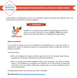 PROGRAMAS DE TUTORIAS