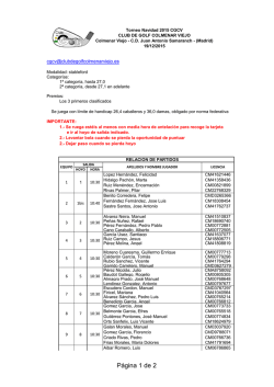 P&aacute;gina 1 de 2 - Club Golf Colmenar Viejo