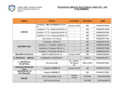 &Aacute;REAS T&Iacute;TULO AUTOR/ES EDITORIAL ISBN LENGUA Trimestres