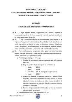 REGLAMENTO INTERNO LIGA DEPORTIVA BARRIAL