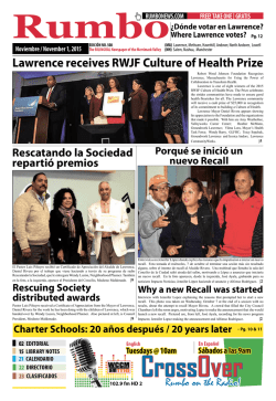 Lawrence receives RWJF Culture of Health Prize