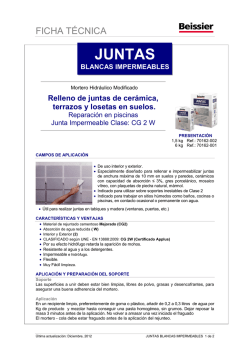 Ficha T&eacute;cnica Juntas Blancas Impermeables