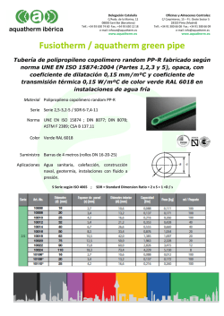 Fusiotherm / aquatherm green pipe
