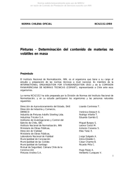 Pinturas - Determinaci&oacute;n del contenido de materias no vol&aacute;tiles en