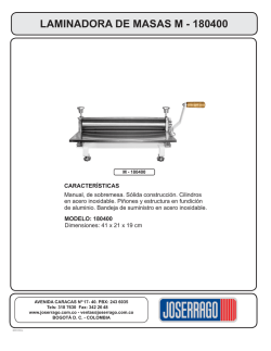 FICHA TEC. LAMINADORA DE MASA M