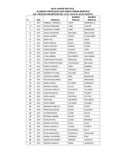 Becas Junaeb 2015 - Colegio Manuel Baquedano