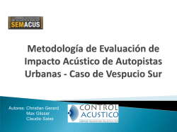 Metodolog&iacute;a de Evaluaci&oacute;n de Impacto Ac&uacute;stico de Autopistas