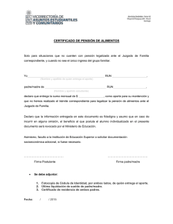 certificado de pensi&oacute;n de alimentos - Sistema de Ingreso Prioritario