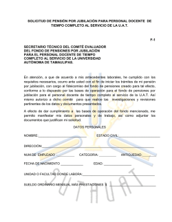 Documentos requeridos para el tramite de pensi&oacute;n por