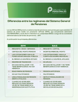 Diferencias entre los reg&iacute;menes del Sistema General de Pensiones