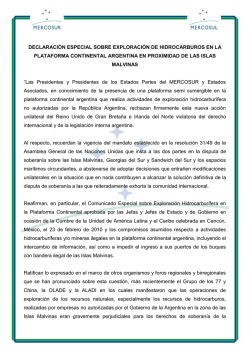 Declaraci&oacute;n Malvinas