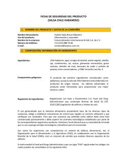 Hoja de seguridad habanero