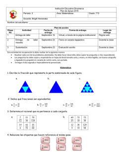 1. Escribe la fracci&oacute;n que representa la parte