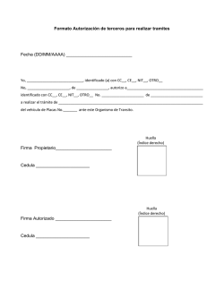Formato Autorizaci&oacute;n de terceros para realizar tramites
