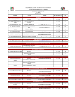 DIRECTORIO DEL COMIT&Eacute; DIRECTIVO ESTATAL CHIHUAHUA