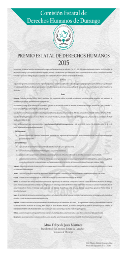 Comisi&oacute;n Estatal de Derechos Humanos de Durango
